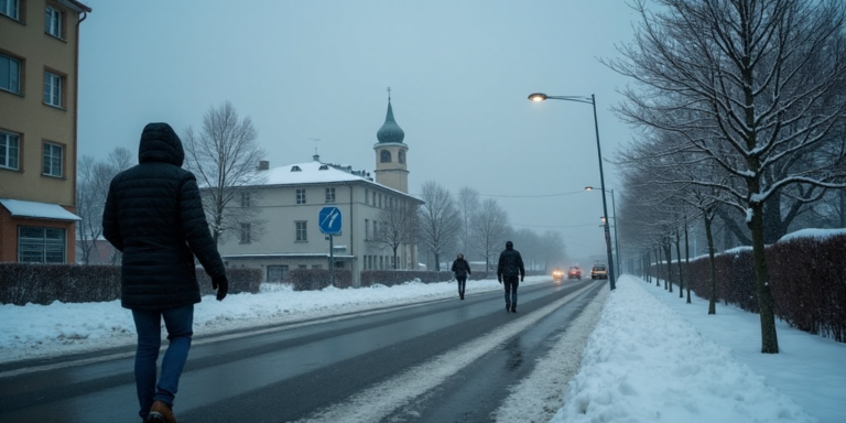 Aktuelle Wetterlage in Berlin und Brandenburg: Schneeregen und Gewitter sorgen für winterliche Atmosphäre