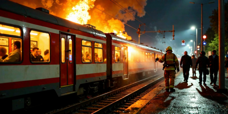 Dramatischer Vorfall am Bahnhof Bellevue – S-Bahn in Flammen!