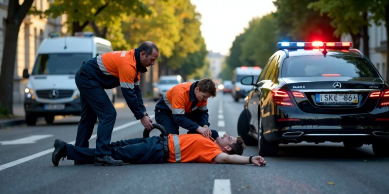 Schwerer Unfall in Berlin-Wedding: E-Rollerfahrer lebensgefährlich verletzt