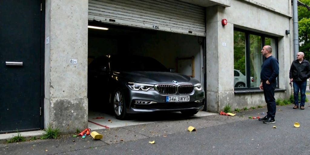 Ungewöhnlicher Vorfall in Berlin-Kreuzberg: BMW rast durch Garagentor