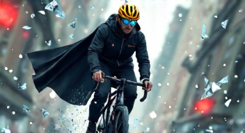 Der Radfahrer im Scherbenhaufen ️