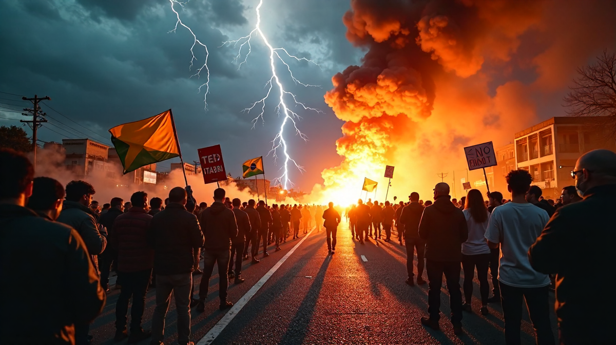 Blitzeinschlag bei Bolsonaro-Demo: Chaos, Verletzte, Proteste in Brasilien