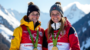 Die erste deutsche Medaille bei Olympia 2026: Emma Aicher und Lindsey Vonn