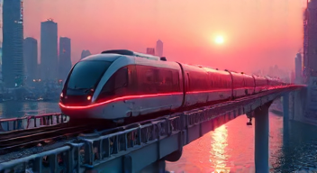 Künstlerische Visionen der Magnetschwebebahn