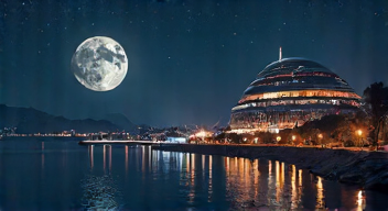 Perspektiven zu einer Mondstadt sind faszinierend